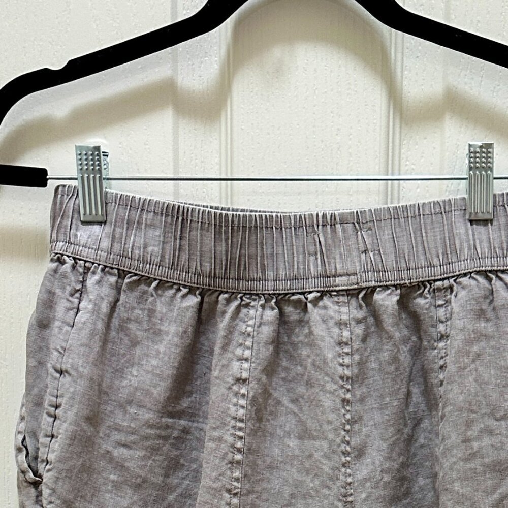 JNY Jones New York Women' 100% Linen Pant Size S Grey Wide Leg Cottagecore Boho - Picture 8 of 11